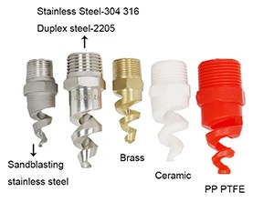 Spiral Spray Nozzles Material Spiral Spray Nozzles Material